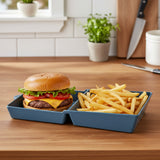 Zeal Melamine Burger Box - Provence Blue