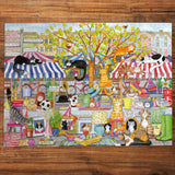 Gibsons 1000 Piece Jigsaw Puzzle - Flea Market Moggies
