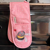 Alex Clark 100% Cotton Double Oven Glove - Bee And Flower