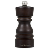 Cole & Mason London 13cm Beech Wood Salt Shaker & Pepper Mill Set - Chocolate