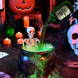 Premier Magical Foggy Cauldron With Skeleton & Levitating Bottle