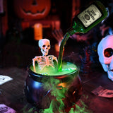 Premier Magical Foggy Cauldron With Skeleton & Levitating Bottle