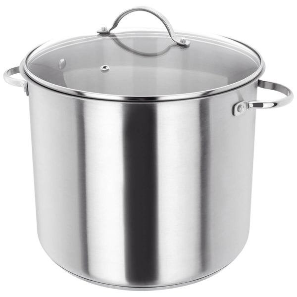 Judge Essentials 28cm Stainless Steel 13 Litre Stockpot with Glass Lid