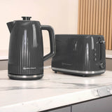 Hamilton Beach Miami 1.7L Kettle & 2 Slice Toaster - Charcoal
