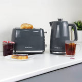Hamilton Beach Miami 1.7L Kettle & 2 Slice Toaster - Charcoal