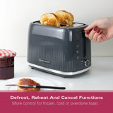 Hamilton Beach Miami 1.7L Kettle & 2 Slice Toaster - Charcoal