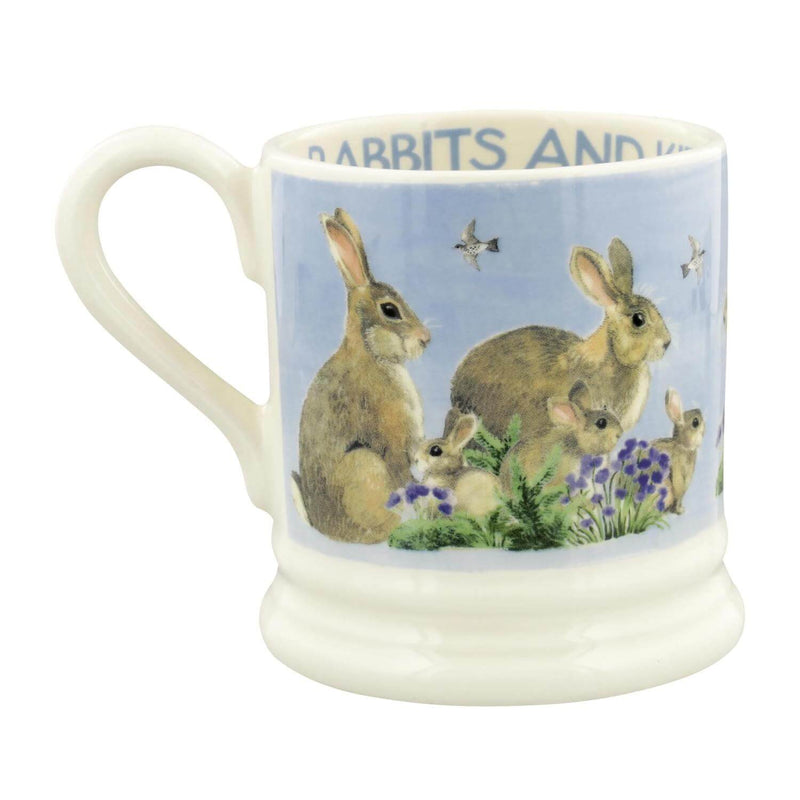 Emma Bridgewater Half Pint Mug - Blue Rabbits & Kits