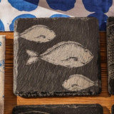 Selbrae House Slate Coaster - Fish Repeat