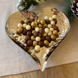 Selbrae House Hand Hammered Stainless Steel Heart Dish - Silver