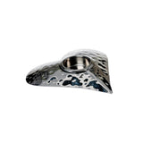 Selbrae House Hand Hammered Stainless Steel Heart Tea Light Holder - Silver