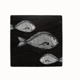 Selbrae House Slate Pot Stand - Fish Repeat