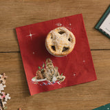 Wrendale Designs by Hannah Dale Pack of 20 Lunch Christmas Napkins - Merry Little Christmas - Rabbit