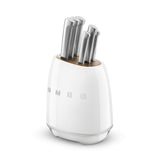 Smeg 50's Style Retro KBSF02 7-Piece Knife Block Set - White