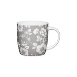 Kitchencraft 425ml Barrel Mug - Grey Floral