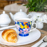 KitchenCraft 400ml Footed Mug - Blue Butterfly