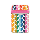 Kate Rhees Small Square Storage Tin - Hearts