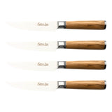 Katana Saya Olivewood 4-Piece Steak Knife Set
