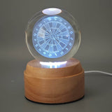 Inokoo Rotating 3D Crystal Globe Light - Dartboard