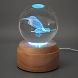 Inokoo Rotating 3D Crystal Globe Light - Kingfisher