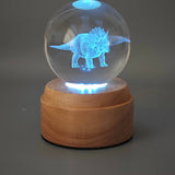 Inokoo Rotating 3D Crystal Globe Light - Triceratops