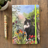 Alex Clark Large Chunky Notebook - Cat And Tulips