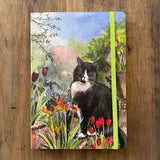 Alex Clark Large Chunky Notebook - Cat And Tulips