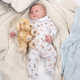 Wrendale Designs Little Wren Little Paws Printed Babygrow - 3-6 Months