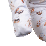 Wrendale Designs Little Wren Little Paws Printed Babygrow - 0-3 Months