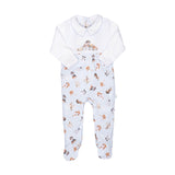 Wrendale Designs Little Wren Little Paws Placement Printed Babygrow - 3-6 Months