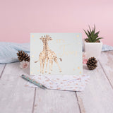 Wrendale Designs Little Wren Card - Double The Joy - It's Twins - Giraffe