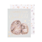 Wrendale Designs Little Wren Card - Words of Wisdom - A Lovely New Grandchild - Owl