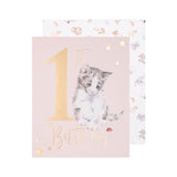 Wrendale Designs Little Wren Card - A Purrrfect Day - 1st Birthday - Cat