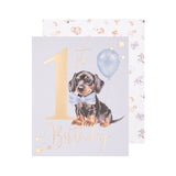 Wrendale Designs Little Wren Card - A Pawsome Day - 1st Birthday - Dachshund
