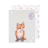 Wrendale Designs Little Wren Card - Pawty Time - Happy Birthday - Fox