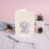 Wrendale Designs Little Wren Card - For You - On Your Christening Day - Elephant
