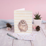 Wrendale Designs Little Wren Card - Hoot Hoot Hooray - You're Expecting - Owl