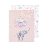 Wrendale Designs Little Wren Card - Up & Away - Baby Shower - Elephant