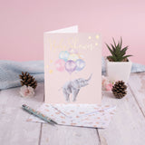 Wrendale Designs Little Wren Card - Up & Away - Baby Shower - Elephant