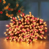 Premier SupaBrights 16 Metre 200 LED Multi Action Lights - Red And Vintage Gold