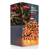 Premier SupaBrights 80 Metre 1000 LED Multi Action Lights - Red And Vintage Gold