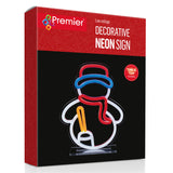Premier 25cm LED Table Top Neon Decorative Sign - Snowman