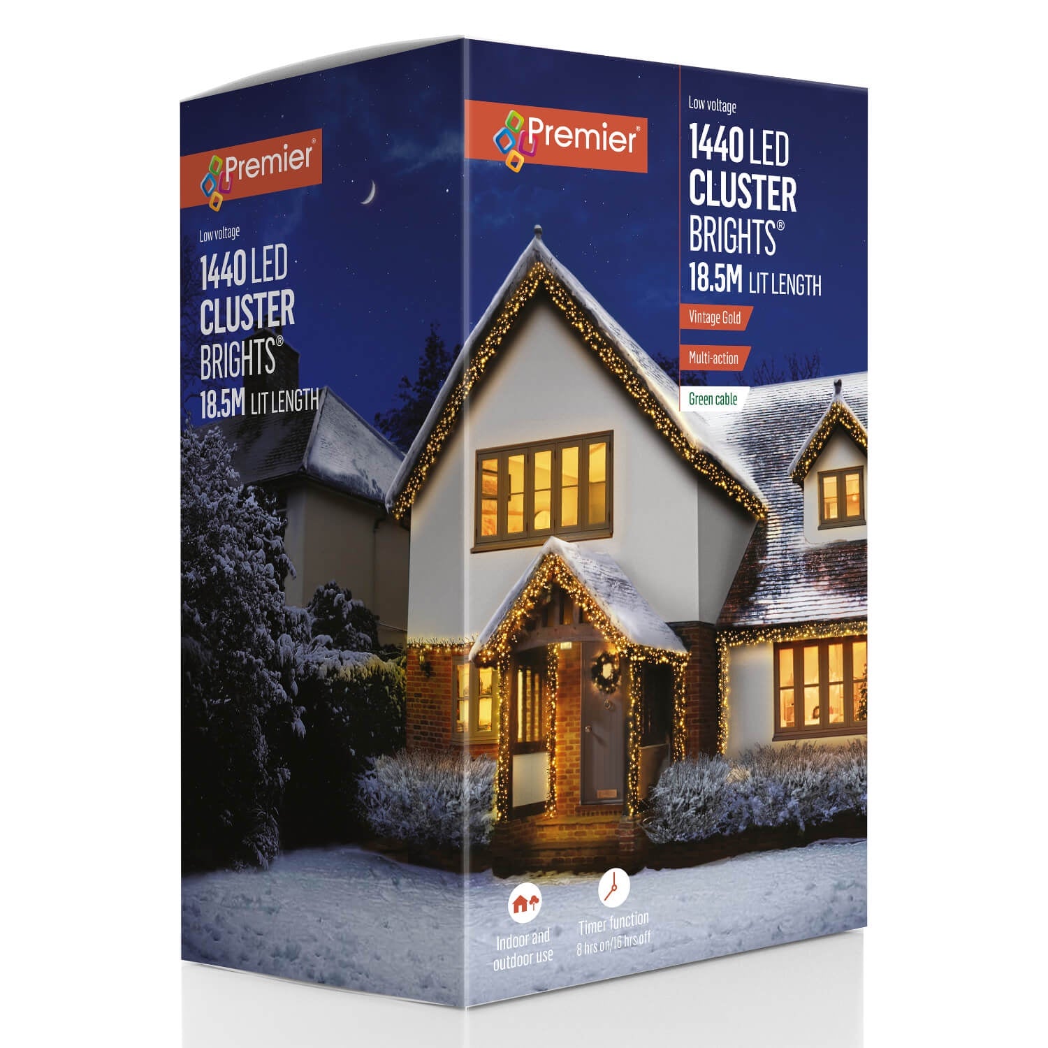 Buy Premier | Xmas 1440 LED Vintage Gold Multi Action Lights & Timer ...