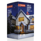 Premier Christmas Cluster Brights 18.5 Metre 1440 LED Multi Action Lights With Timer - White