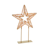 Premier 45cm 500 LED Twinkling Star With Gold Frame - Red & Warm White