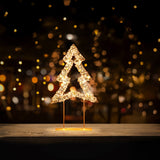 Premier Lit 45cm 720 LED Rose Gold Table Top Christmas Tree With Timer - Warm White