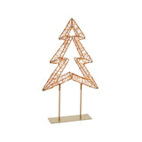 Premier 45cm 500 LED Twinkling Tree With Gold Frame - Red & Warm White