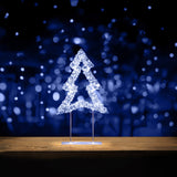 Premier Lit 45cm 720 LED Silver Table Top Christmas Tree With Timer - White