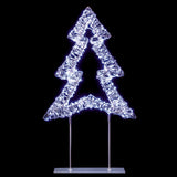 Premier Lit 45cm 720 LED Silver Table Top Christmas Tree With Timer - White