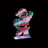 Premier 40cm LED Infinity Mirror - Santa Holding Present