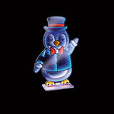 Premier 40cm LED Infinity Mirror - Penguin With Top Hat